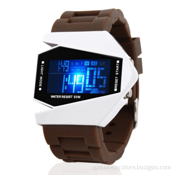 Multifunctional LED Plane Electronic Watch with Luminous Apt-L0853